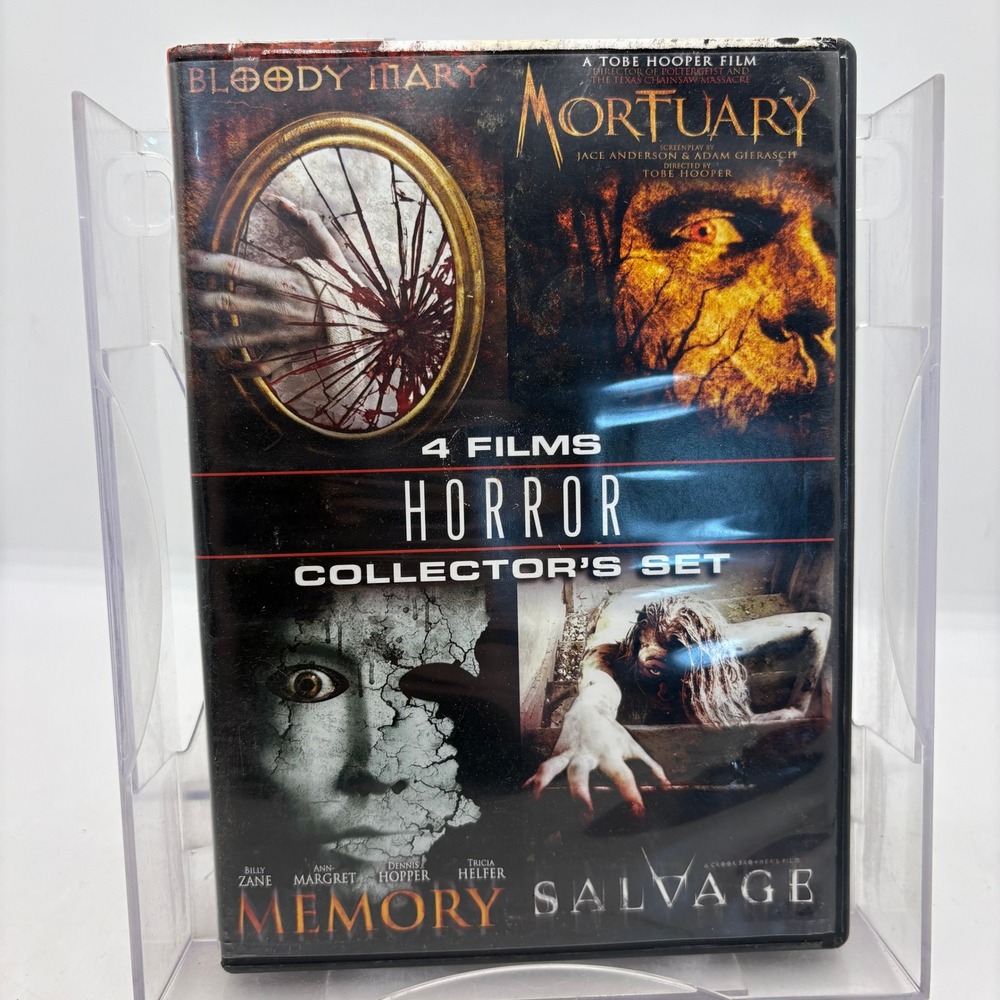 Horror Collector Set 4 Films DVD Bloody Mary Mortuary Memory Salvage Tobe Hooper